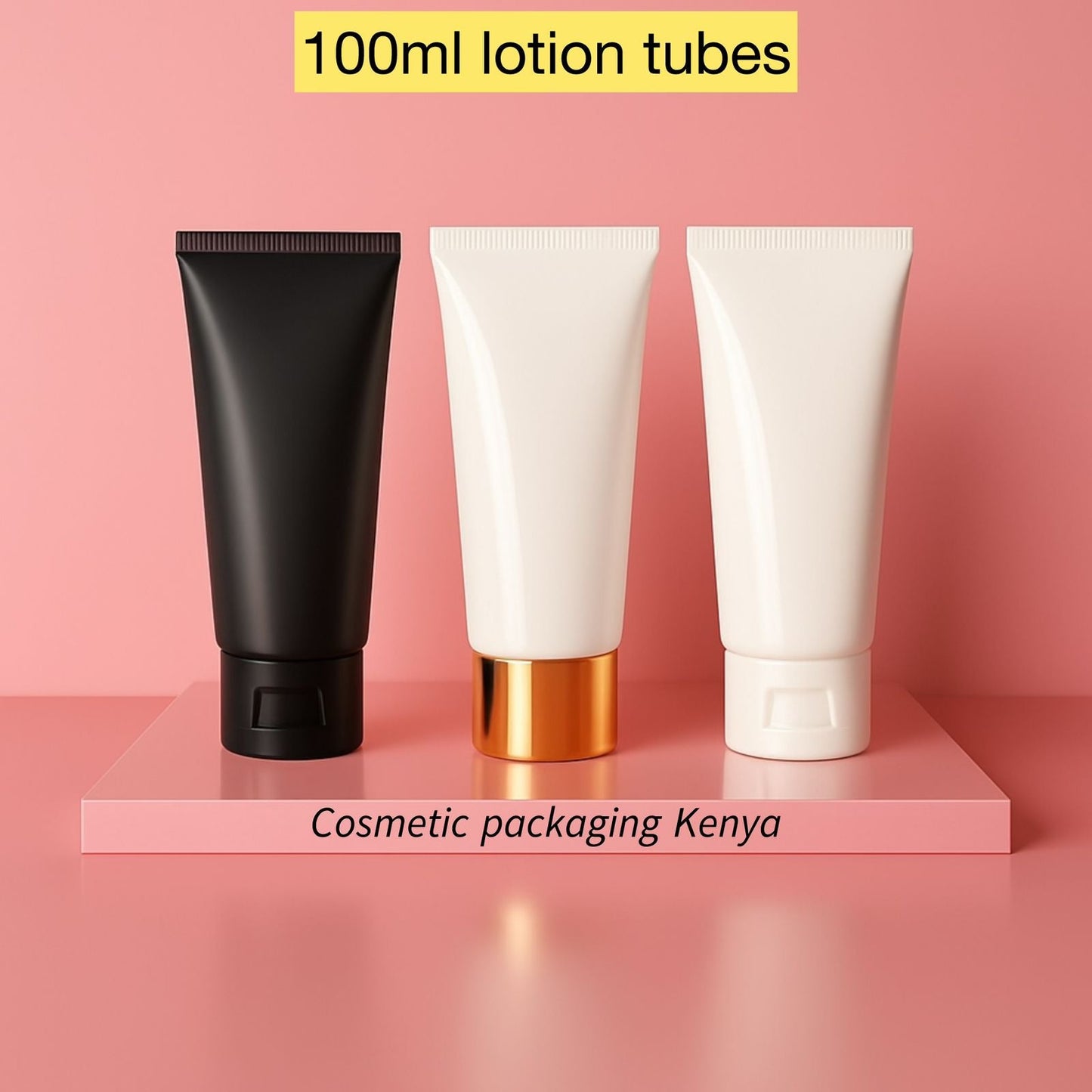 100Ml Matte Black Lotion Tube
