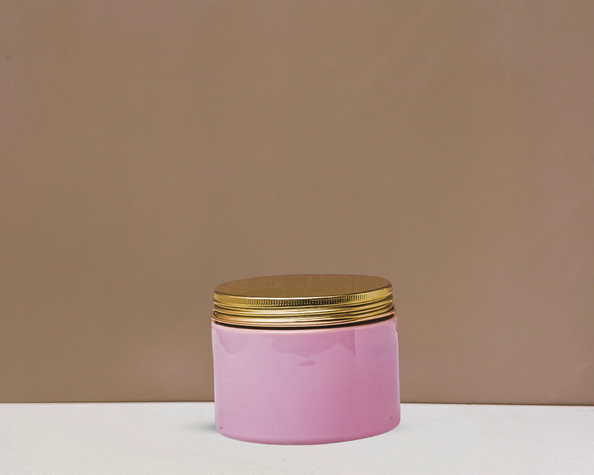 300g Plastic Jar With Gold Aluminium Lid