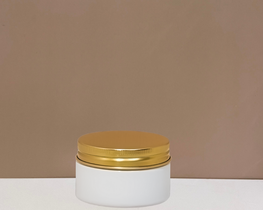 100g Plastic Jar With Gold Aluminium Lid