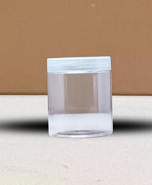 250g Tall Plastic Jar With Clear Lid