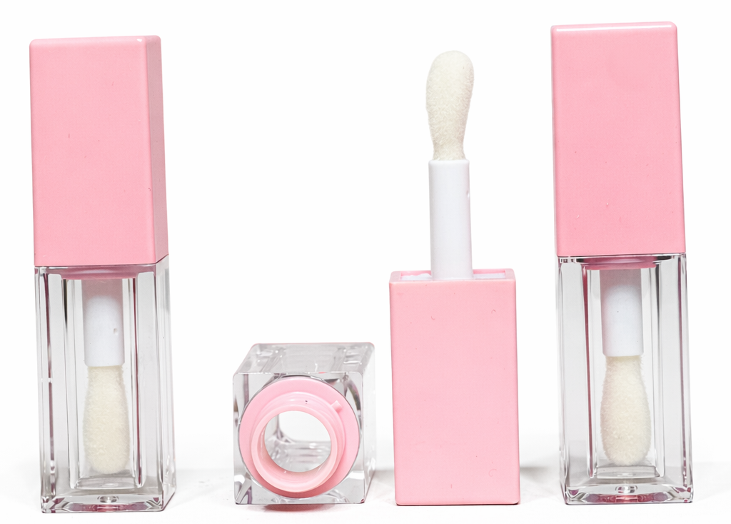 5ml Lip Gloss Tubes with White and Pink Lids