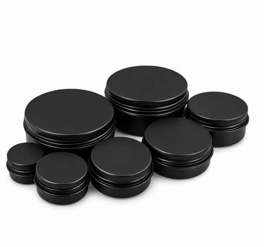 Matt Black Aluminium Jar