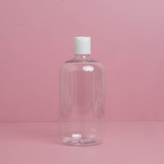 500Ml Short Pet Bottle With White Press Cap