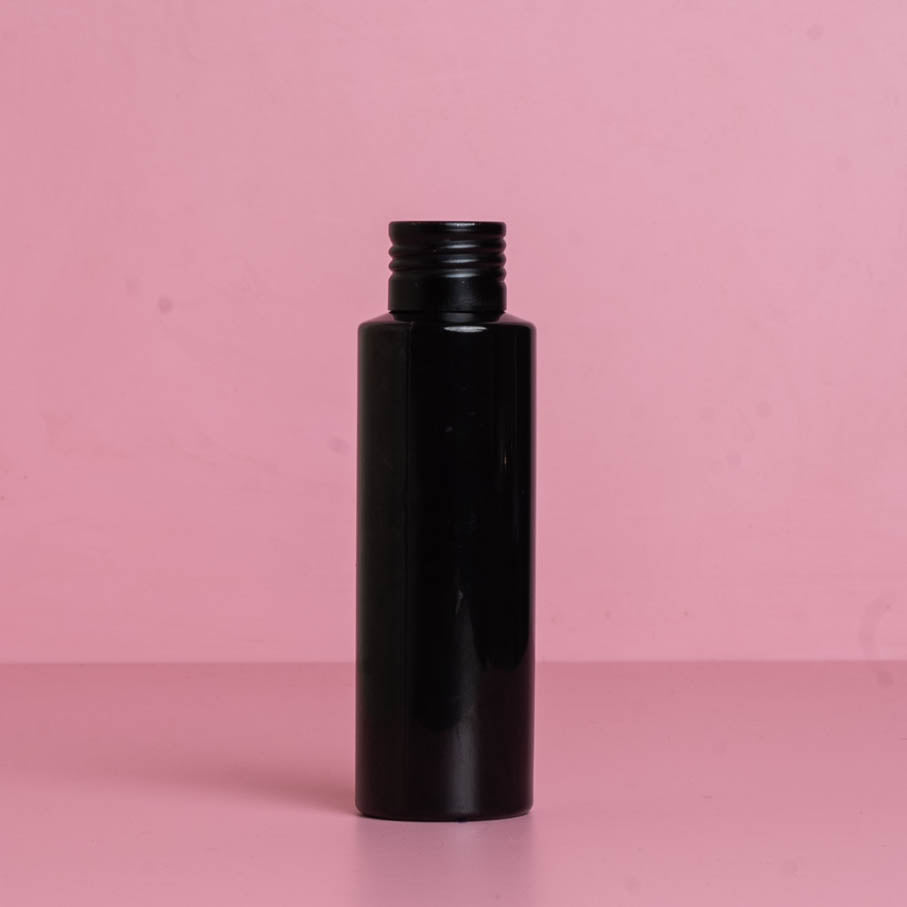 100Ml Pet Bottle With Matte Black Aluminium Screw Cap