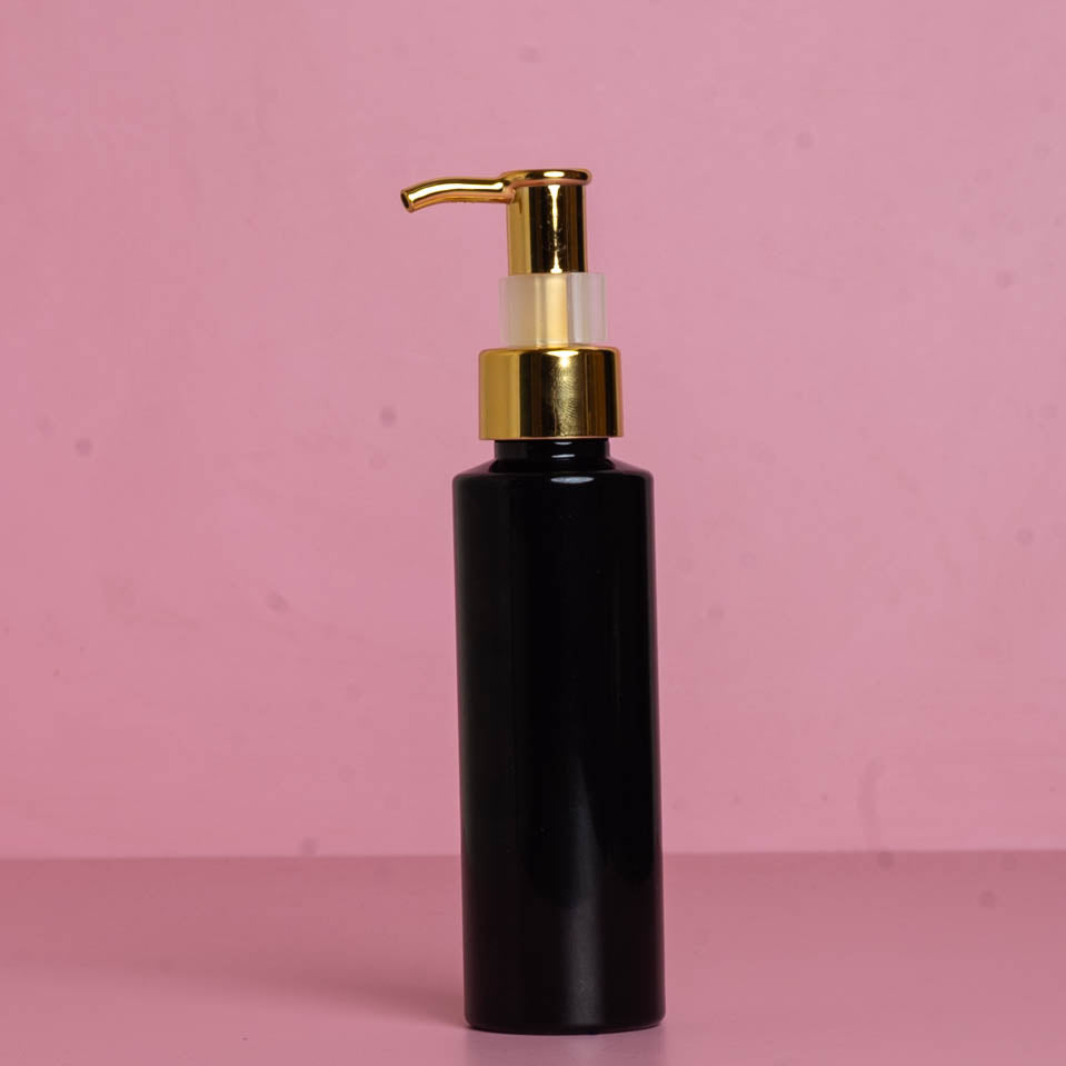 100Ml Pet Bottle With All Gold Luxury Pump