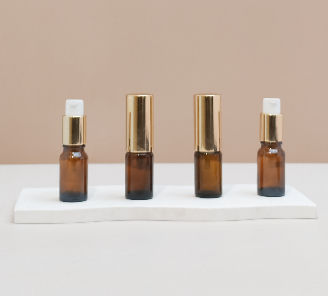 10ml Glass Bottle with Gold Treatment Pumps