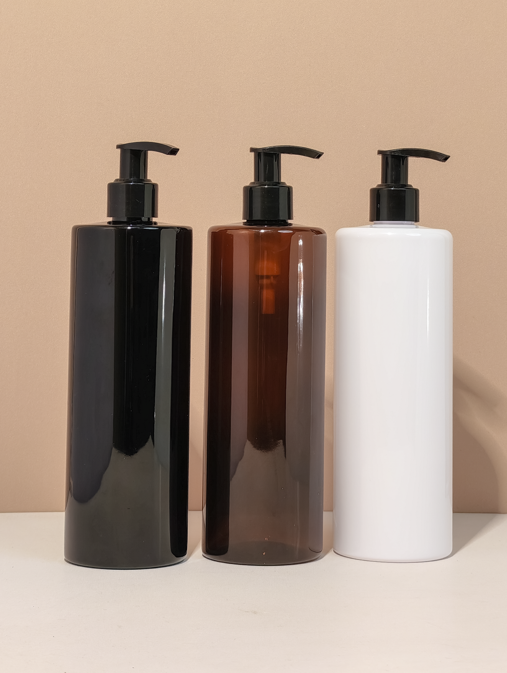 500Ml Tall Pet Bottle With Old Black Lotion Pump