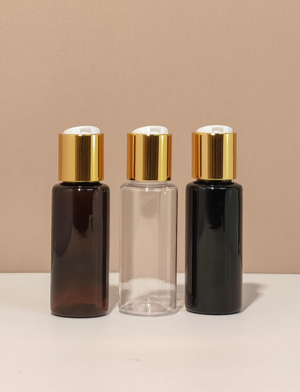 60Ml Pet Bottle With Gold Press Cap