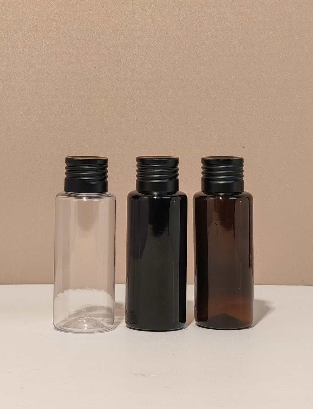 60Ml Pet Bottle With Black Aluminium Screw Cap