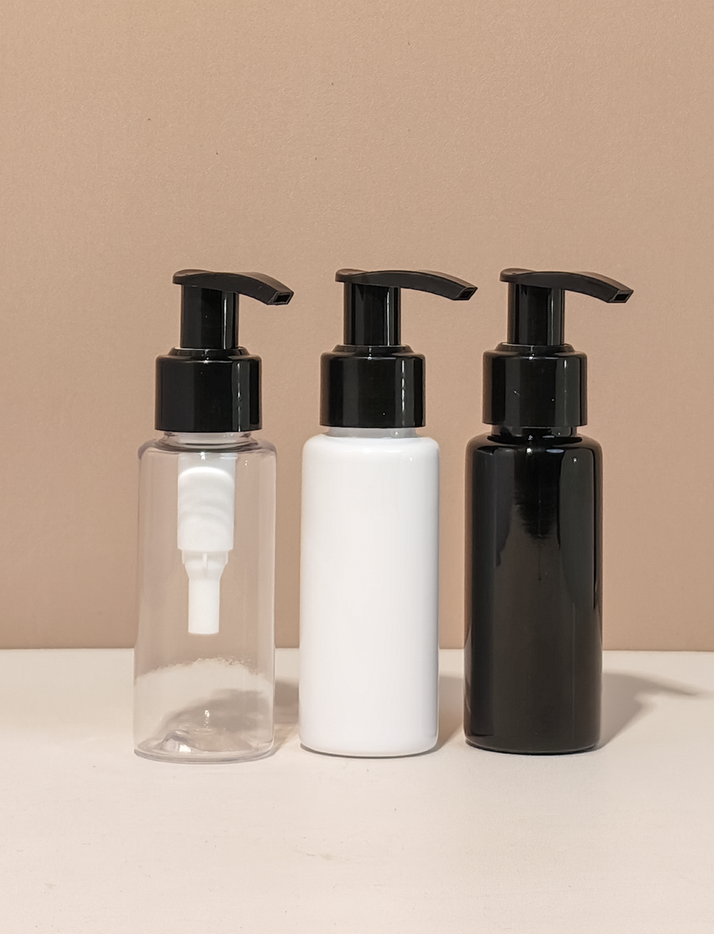 60Ml Pet Bottle With Old Gold Black Lotion Pump