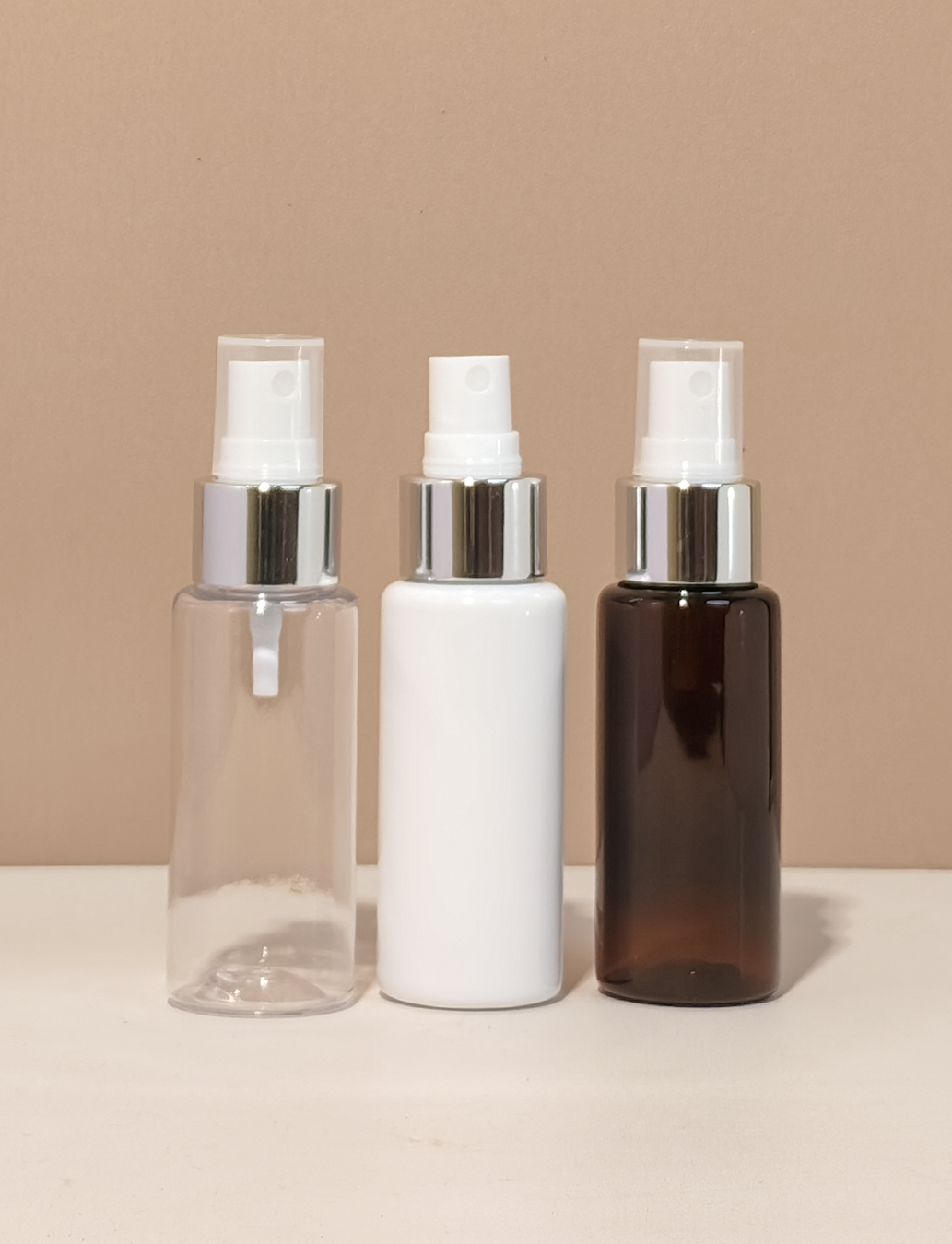 60Ml Pet Bottle With Silver Mist Sprayer