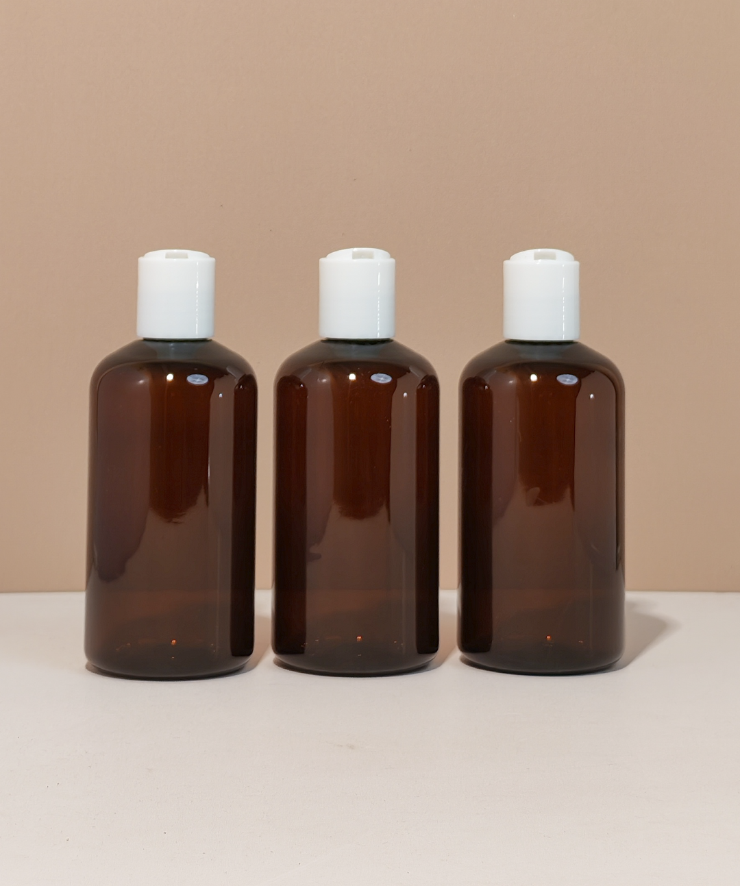 250Ml Short Pet Bottle With White Press Cap