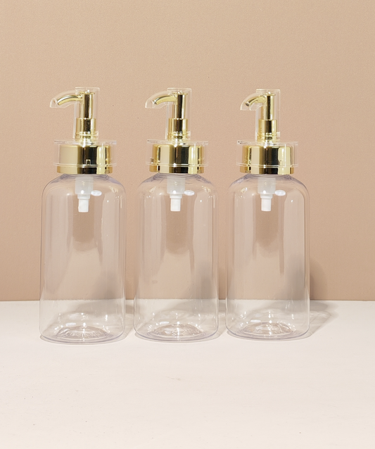250ml Short Pet Bottle with Electroplated Pump