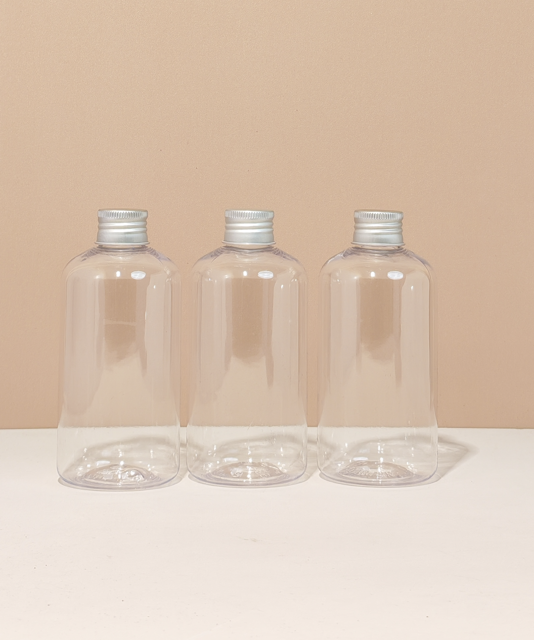 250ml Short Pet Bottle with Silver Aluminium Screw Cap