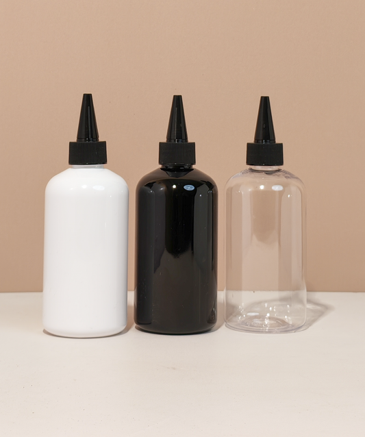 250Ml Short Pet Bottle With Black Applicator
