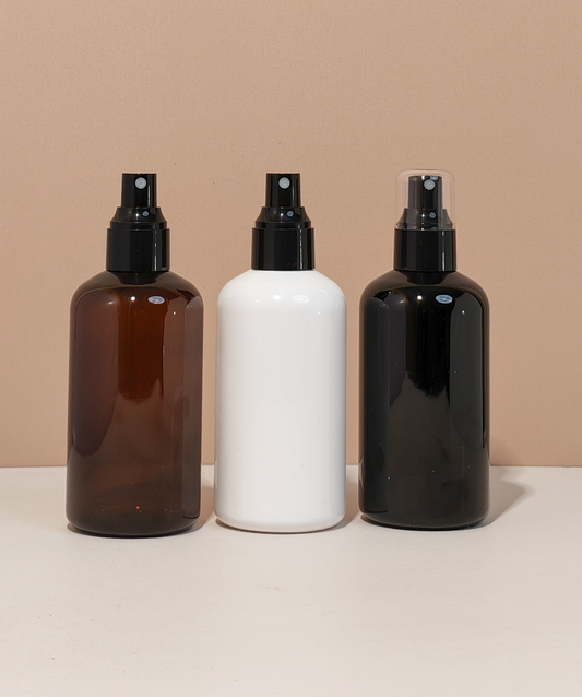 250Ml Short Pet Bottle With Black Mist Spray
