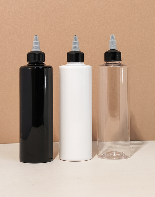 250Ml Tall Pet Bottle With Black Applicator With Clear Top