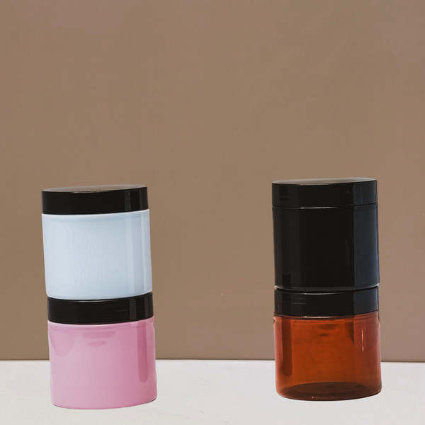 200g Plastic Jar With Black Lid