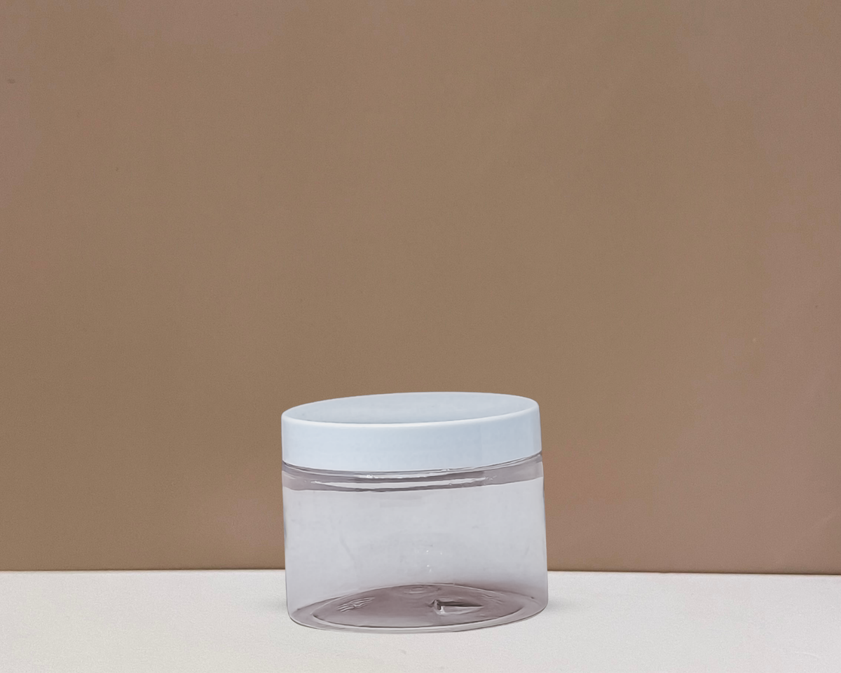 300g Plastic Jar With White Lid