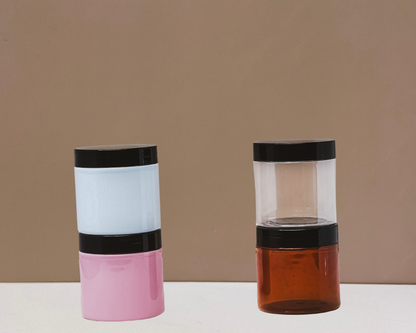 200g Plastic Jar With Black Lid