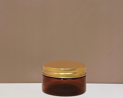 100g Plastic Jar With Gold Aluminium Lid