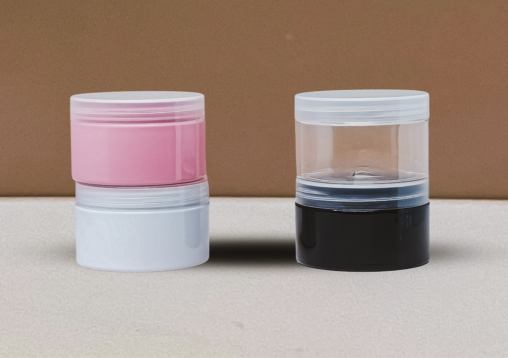 250g Wide Plastic Jar With Clear Lid