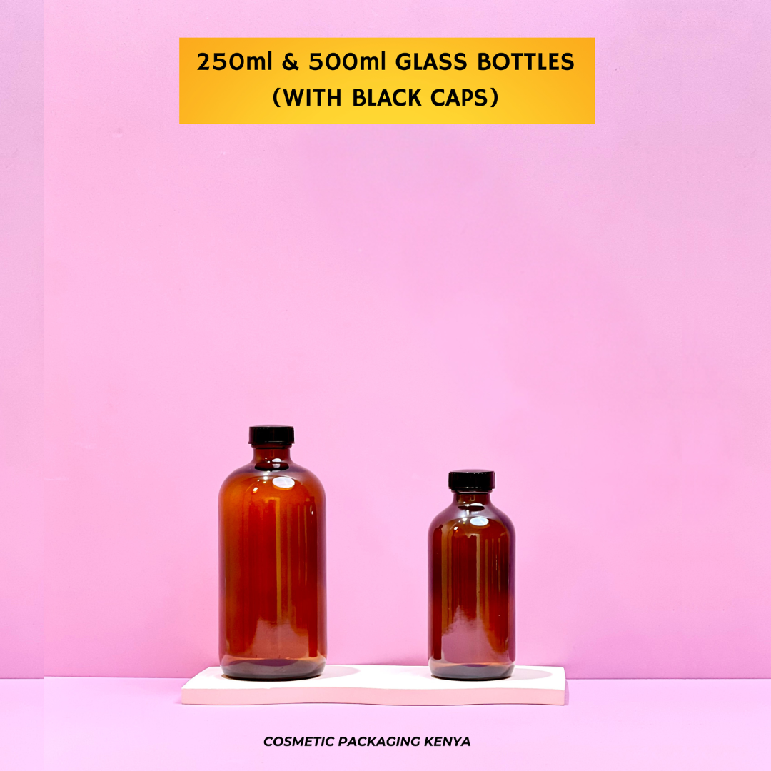 500ml Amber Glass Bottle + Bottle Cap