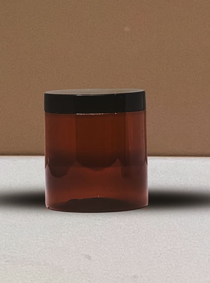 500g Plastic Jar With Black Lid