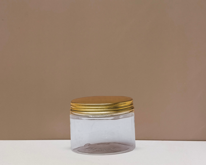 300g Plastic Jar With Gold Aluminium Lid