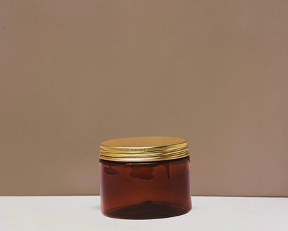 300g Plastic Jar With Gold Aluminium Lid