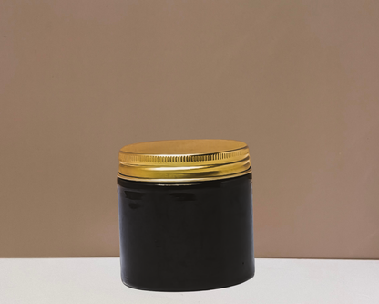200g Plastic Jar With Gold Aluminium Lid
