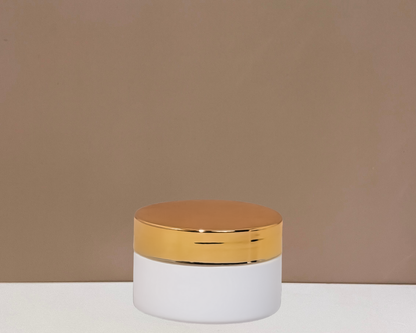 100g Plastic Jar With Gold Electroplated Lid