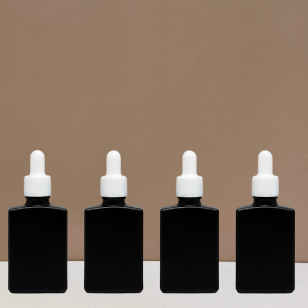 30ml Rectangle Glass Bottle with Plain White Dropper