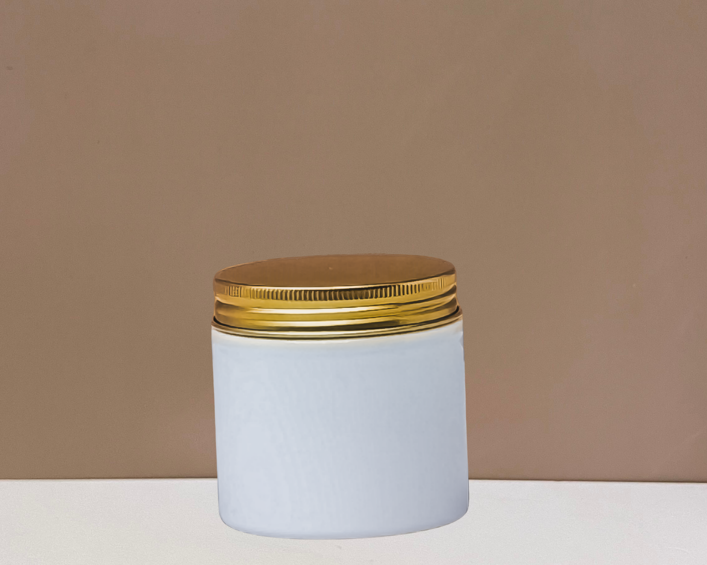 200g Plastic Jar With Gold Aluminium Lid