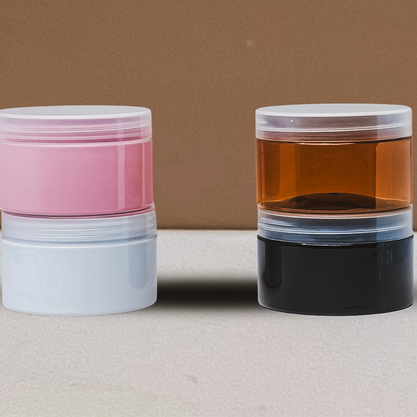250g Wide Plastic Jar With Clear Lid
