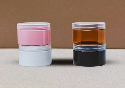 250g Wide Plastic Jar With Clear Lid