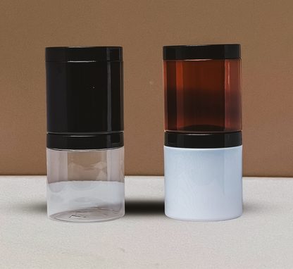 500g Plastic Jar With Black Lid
