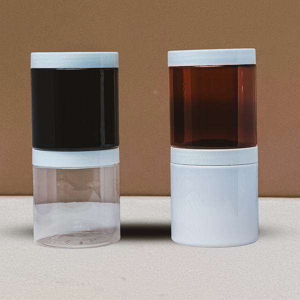500g Plastic Jar With White Lid