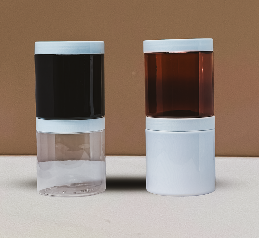 500g Plastic Jar With White Lid