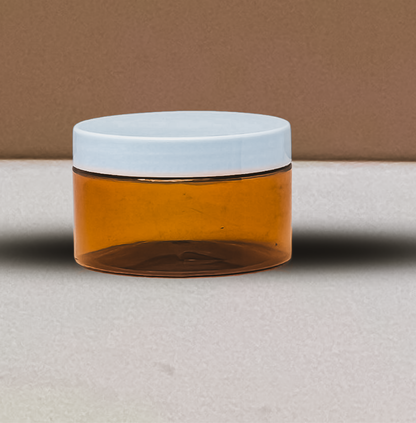 250g Wide Plastic Jar With White Lid