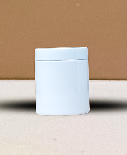 250g Tall Plastic Jar With White Lid