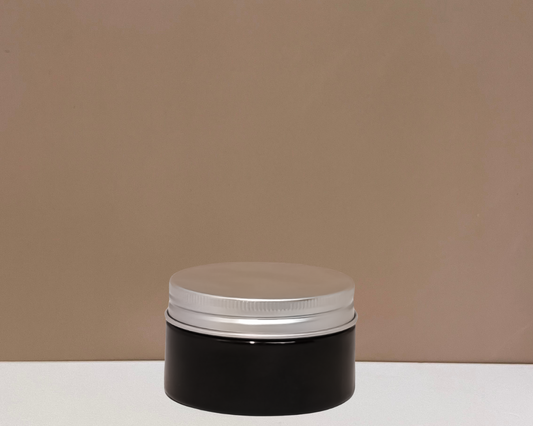 100g Plastic Jar With Silver Aluminium Lid