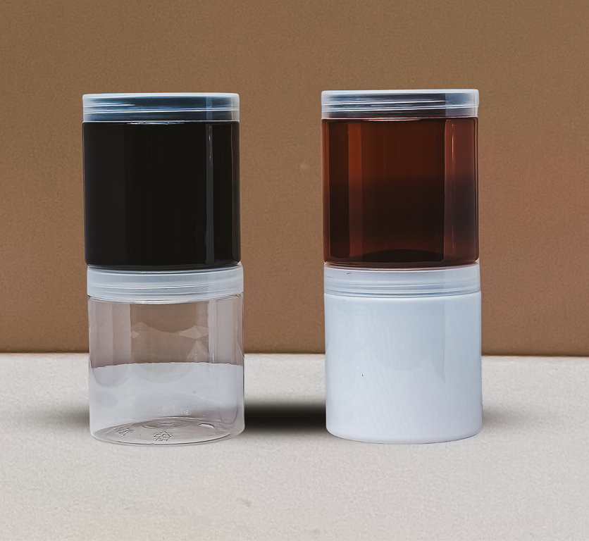 500g Plastic Jar With Clear Lid