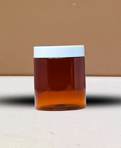 250g Tall Plastic Jar With White Lid