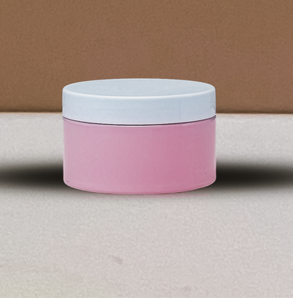 250g Wide Plastic Jar With White Lid