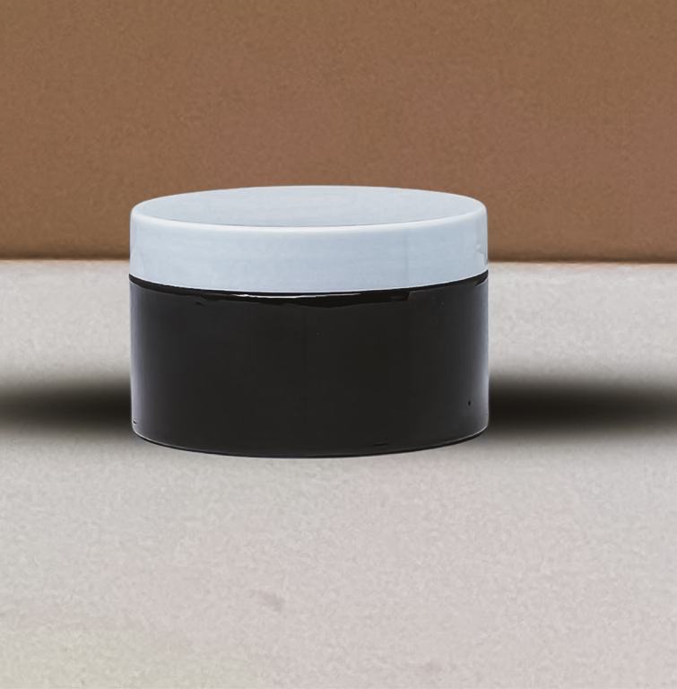 250g Wide Plastic Jar With White Lid