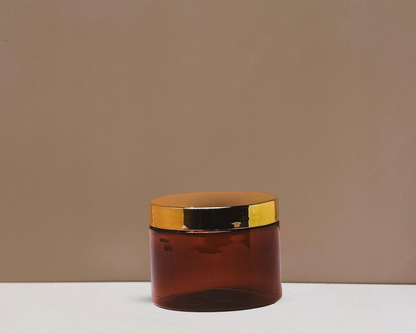 300g Plastic Jar With Gold Electroplated Lid