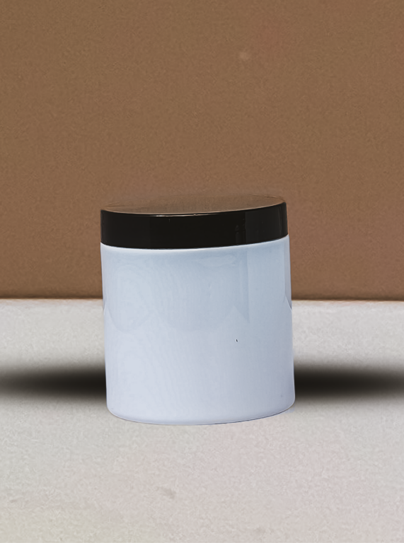 500g Plastic Jar With Black Lid