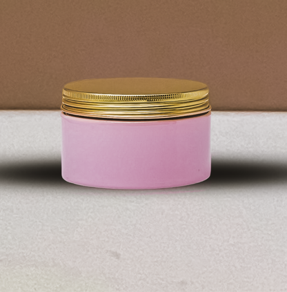 250g Wide Plastic Jar With Gold Aluminium Lid