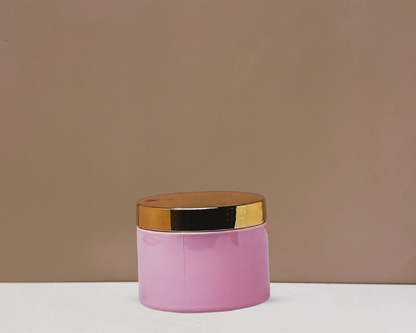 300g Plastic Jar With Gold Electroplated Lid